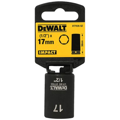 Dewalt รุ่น DT7535-QZ ลูกบ๊อกซ์ 6 เหลี่ยม แกน 1/2 นิ้ว ขนาด 17 มม.