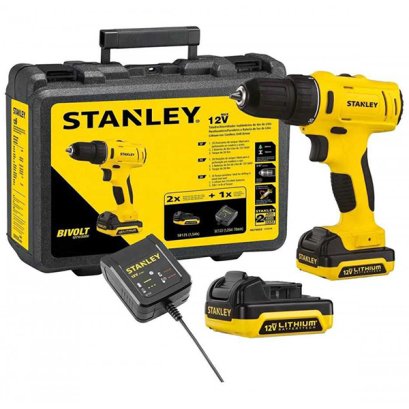 STANLEY รุ่น SCH121S2K-B1 สว่านกระแทกไร้สาย 12V พร้อมแบตเตอรี่ 1.5Ah.