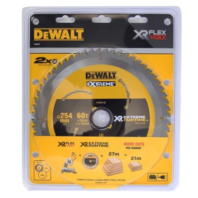 Dewalt รุ่น DT90275-QZ ใบเลื่อยวงเดือนตัดไม้ ขนาด 254 มม. 60 ฟัน