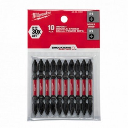 Milwaukee 48-32-4360D ดอกไขควง PH1-65 มม. Double Ended  (10 ดอก)