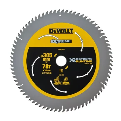 DEWALT รุ่น DT99576-QZ ใบเลื่อยวงเดือนตัดไม้ ขนาด 305 มม. 78 ฟัน