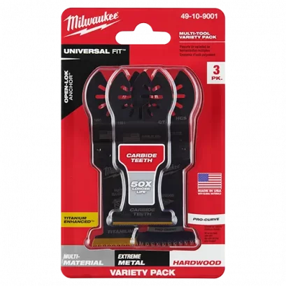 Milwaukee 49-10-9001 ชุดใบตัดอเนกประสงค์มัลติทูล 3 ใบ