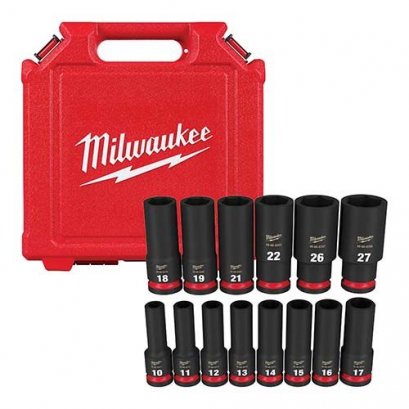 Milwaukee 4932480456 ชุดลูกบล็อกกระแทก 1/2" (13 ชิ้น)