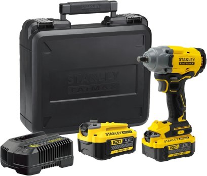 STANLEY รุ่น SBW920M2K-B1 บล็อกกระแทกไร้สาย ไร้แปรงถ่าน 20 โวลท์ ครบชุด พร้อมแบตเตอรี่ 4.0Ah
