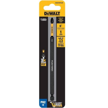 DEWALT รุ่น DWAF6PH2IR ดอกไขควง PH2 FLEXTORQ ยาว 6 นิ้ว
