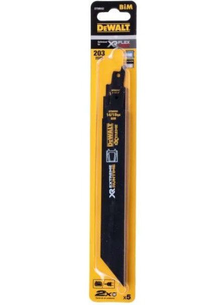 DEWALT รุ่น DT99552-QZ ใบเลื่อยชักตัดเหล็ก ขนาด 203 มม. 14-18 ฟัน (5 ใบ/แพ็ค)