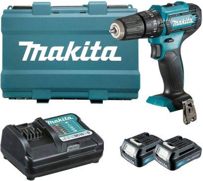 MAKITA  HP333DWYE สว่านกระแทกไร้สาย 12 โวลต์ (3/8 นิ้ว) (แบตเตอรี่ 1.5Ah x 2 + แท่นชาราร์จ)