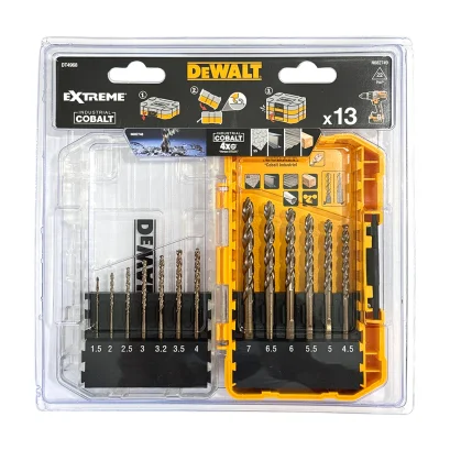 DEWALT รุ่น DT4968-QZ ชุดดอกสว่านโคบอลท์ 13 pieces HSS EXTREME Cobalt Drill Bit Set
