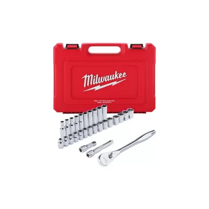 Milwaukee 4932471864 ชุดประแจบล็อก 1/2&quot; 28 ชิ้น