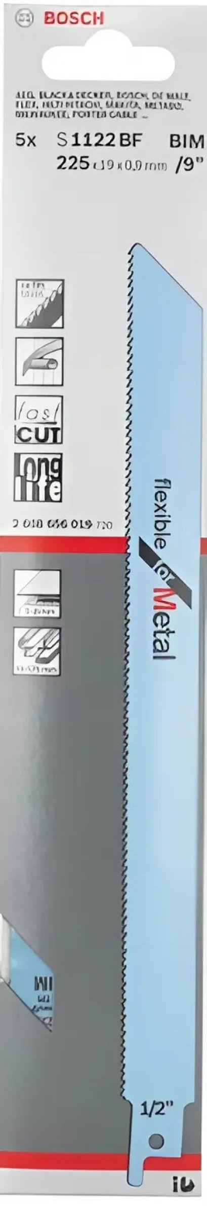 BOSCH รุ่น S1122BF - 25 Pcs. ใบเลื่อย เซเบอร์ซอว์ รหัส 2608657552
