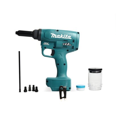 MAKITA รุ่น DRV150Z  เครื่องยิงรีเวทไร้สาย 18 V แรงดึง 10 kN ระยะดึง 25 มม. เส้นผ่าศูนย์กลางรีเวท  2.4 - 4.8 มม. Makpac (Type 3)