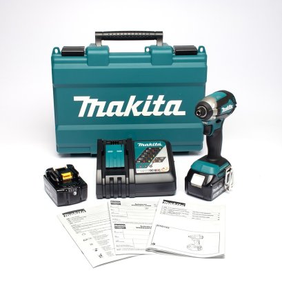 MAKITA รุ่น DTD153RFE ชุดเซ็ทไขควงกระแทกไร้สาย 18V 3Ah x2, DC18RC N-M170  BL motor
