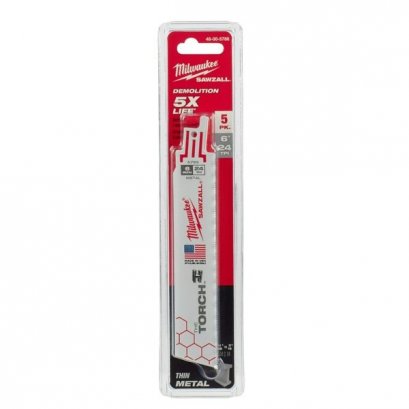 Milwaukee 48-00-4782 ใบเลื่อยซอว์ซอลตัดเหล็ก 6" TORCH Ice Hardened  14 TPI (5 ใบ)