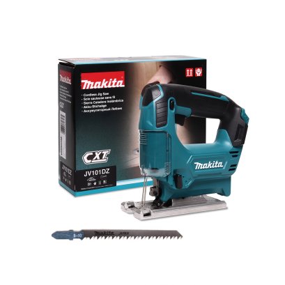 MAKITA รุ่น JV101DZ เลื่อยจิ๊กซอร์ไร้สาย 12 Vmax 18 มม. ความเร็วช่วงชักต่อนาที 800 - 3,000  รอบ/นาที (เครื่องเปล่า)
