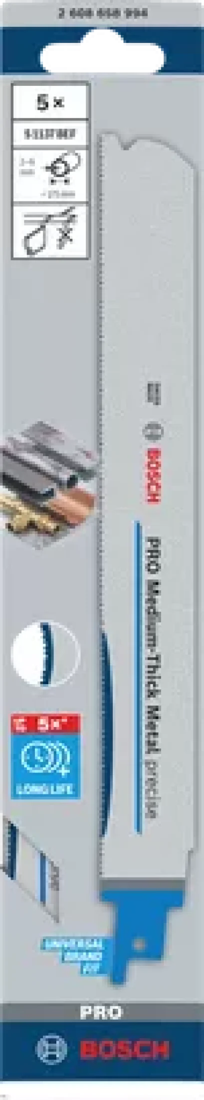 BOSCH รุ่น S1137BEF (Pack5) ใบเลื่อยอเนกประสงค์ตัดเหล็ก รหัส 2608658994