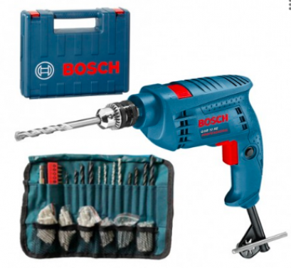 Bosch รุ่น GSB 10 RE สว่านกระแทกไฟฟ้า 3 หุน 500 วัตต์ (ซ้าย ขวา) ชุด (06012161K0)