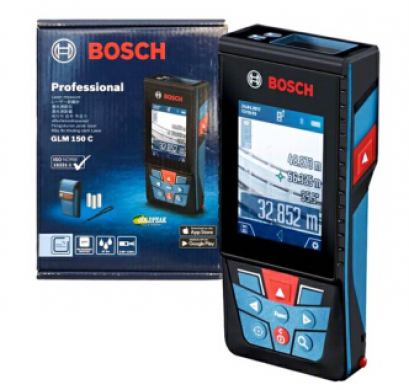 Bosch รุ่น GLM 150 C เครื่องวัดระยะเลเซอร์ วัดระยะ 150 เมตร พร้อมสัญญาน บลูทูธ (0601072FK0)