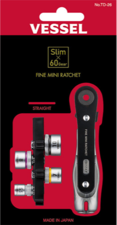 Vessel รุ่น TD-26 ไขควงฟรีขันที่แคบ (ตรง)