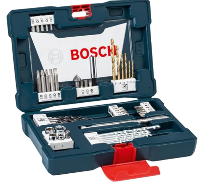 Bosch รุ่น 2607017411 ชุด V-LINE (48 PCS) - TITANIUM ชุดดอกสว่านและดอกสว่านไททาเนียม V-Line สำหรับขันสกรูและเจาะ จำนวน 48 ชิ้น รหัส  2607017411