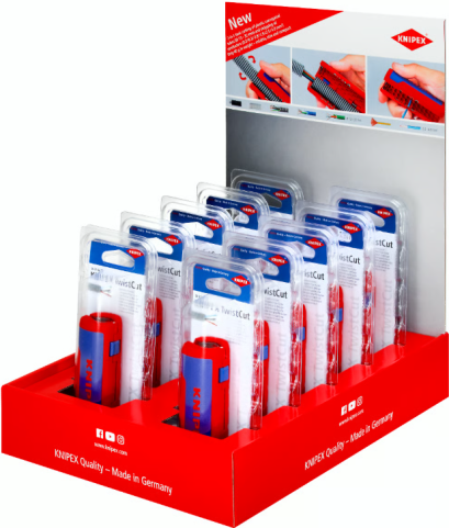 KNIPEX รุ่น SALES DISPLAY 90 22 02 SB เครื่องตัดท่อลูกฟูก จอแสดงผลแบบเคาน์เตอร์ รหัส 00 18 01 V30