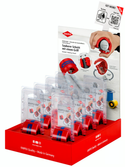 KNIPEX รุ่น Counter Display 8x 90 22 10 BK คัตเตอร์ตัดท่อพลาสติกและปลอกซีล จอแสดงผลแบบเคาน์เตอร์ รหัส 00 18 01 V43