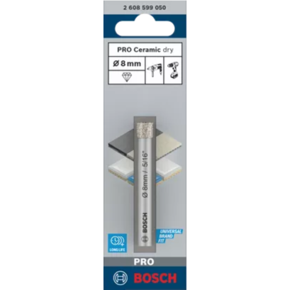 Bosch รุ่น Diamond hard Tile Drill Bit (6 mm.- 12 mm.)  ( 2608599050 )