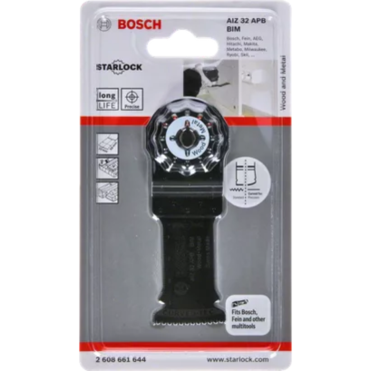 Bosch รุ่น ใบ Starlock - AIZ 32 EB สำหรับตัดไม้และเหล็ก ( 2608661644 )