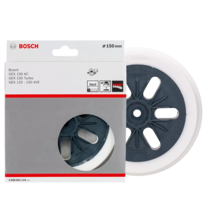 Bosch รุ่น 2608601116 แผ่นรองกระดาษทรายกลมหลังสักหลาด GEX150 Hard (150มม.)