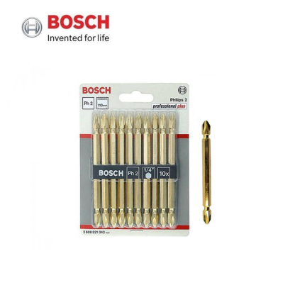 Bosch ดอกไขควง สีทอง PH 2-110 มม. 10 ชิ้น (2608521043)