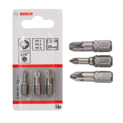 Bosch รุ่น 2607001762 ดอกไขควง Ex PH1 , PH2 ,PH3 152 มม. แพ็ค3