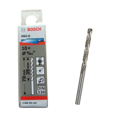 Bosch ดอกเจาะเหล็ก HSS-G, 9/64&quot; 3.6 มม. (10 ชิ้น) 2608585441