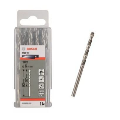 Bosch ดอกเจาะเหล็ก HSS-G, 11/64&quot; 4.4 มม. (10 ชิ้น) (2608585443)