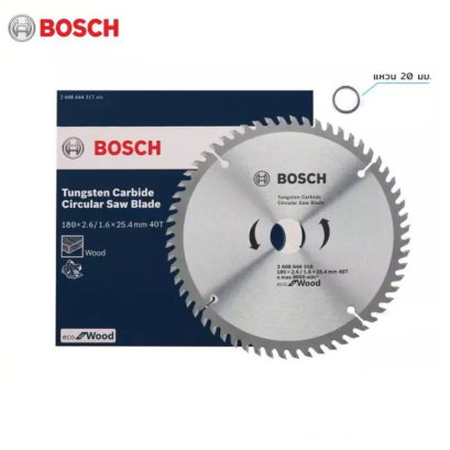 Bosch รุ่น 2608644317 ใบเลื่อยวงเดือน สำหรับตัดไม้ ECO 7 1/4 นิ้ว - 40 ฟัน (1ชิ้น)