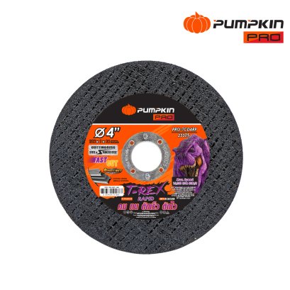 PUMPKIN รุ่น PRO-TCD4RP แผ่นไฟเบอร์ตัดเหล็ก/สแตนเลสสีดำ (บาง) 4" 23325