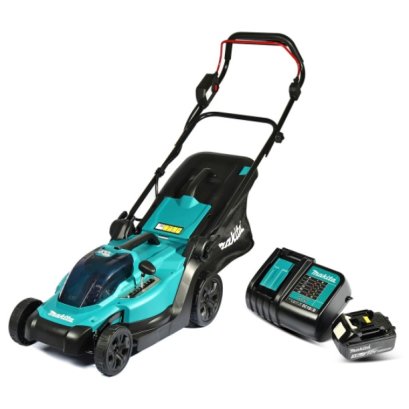 MAKITA รุ่น DLM330SF รถเข็นตัดหญ้าไร้สาย 18 V ความกว้างในการตัด 330 มม. (13&rdquo;) 18V 3Ah, DC18SD (DLM330SF)