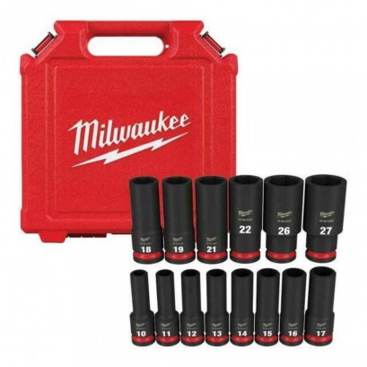 Milwaukee 49-66-7014 ชุดลูกบล็อกกระแทกยาว 1/2" (14 ชิ้น)