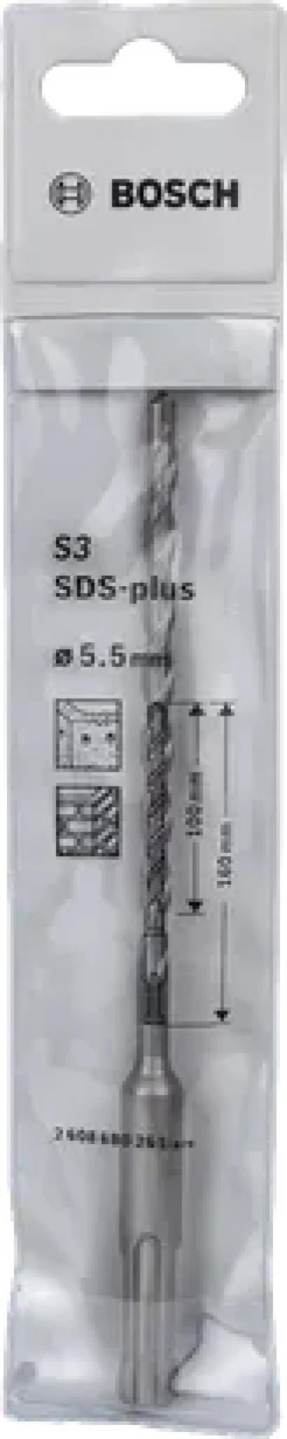 Bosch ดอกโรตารี่ SDS PLUS-1 (S3) 4 mm. - 10 mm.