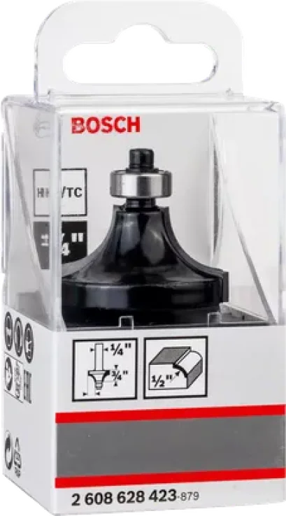 Bosch ดอกเซาะร่อง ตีโค้งปลายลูกปืน 1/4 นิ้ว 2608628423