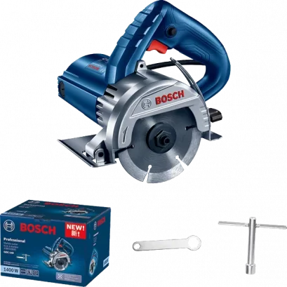 Bosch รุ่น GDC 140 เครื่องตัดหินอ่อนไฟฟ้า 1,400 วัตต์ 13,200 รอบ ไม่มีสายน้ำ ปรับตัดองศาไม่ได้ (06013A40K0)