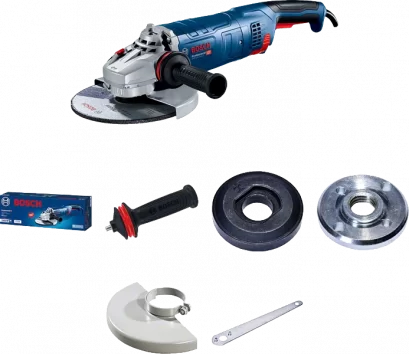 Bosch รุ่น GWS 24-180 JZ เครื่องเจียร์ 7 นิ้ว 2400 วัตต์ ( งานหนัก ) Cyclone Tech พร้อมตลับเก็บฝุ่นในตัว (06018C23K0)