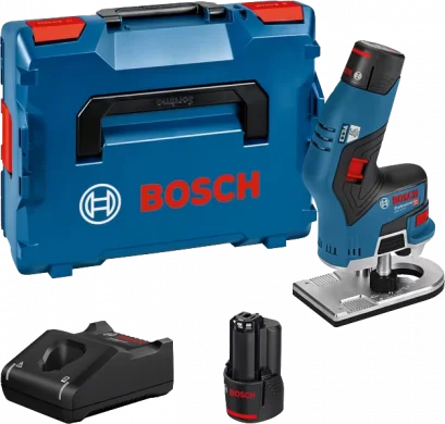 Bosch รุ่น GKF 12V-8 เครื่องเซาะร่อง 12 V Brushless motor แบต 2 ก้อน 3.0 Ah จับดอกได้ 6-8 ม.ม. (06016B0000)