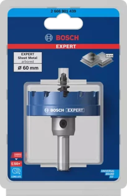 Bosch รุ่น โฮลซอว์ เจาะสแตนเลส/เหล็ก TCT, 60 mm. : EXPERT ( 2608901439 )