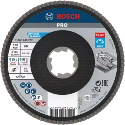 Bosch รุ่น จานทรายซ้อนหลังแข็ง X-LOCK 125 มม. G60 ( 2608619202 )