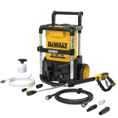 DEWALT รุ่น เครื่องฉีดน้ำไร้สายไร้แปรงถ่าน 20V Max DCMPW1600N-KR พร้อมแบตเตอรี่ 5Ah DCB184-B1 และ แท่นชาร์ต 4Ah DCB1104-B1