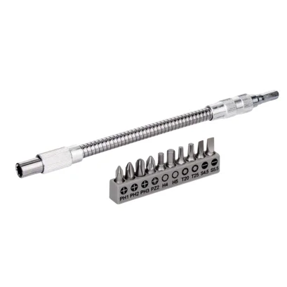 Bosch รุ่น 2608522376 ชุดข้อต่อดอกไขควง11Pcs.(ข้อต่อแบบงอได้ 360องศา เหล็ก 200mm.,ชุดดอกไขควง) รหัส 2608522376