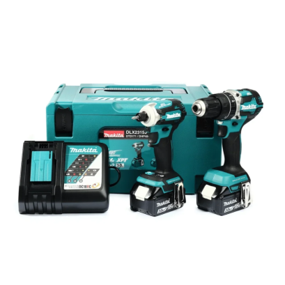 MAKITA DLX2315J COMBO ชุดไขควงกระแทก DTD171 +  สว่านกระแทก DHP484 พร้อมแท่นชาร์จ และแบตเตอรี่ 18 V. 3.0Ah 2 ก้อน