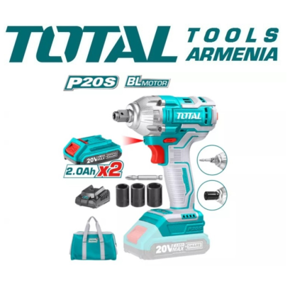 Total รุ่น TIWLI2001 ชุดบ๊อกแบตเตอรี่ไร้สาย 20 โวลต์ 1/2"