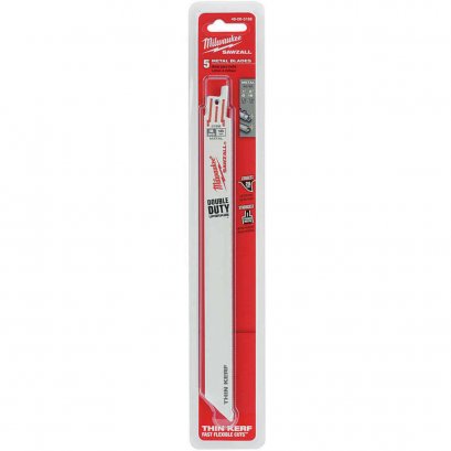 Milwaukee 48-00-5188 ใบเลื่อยชักตัดเหล็ก 9&quot; Thin Kerf 18 TPI (5ใบ)