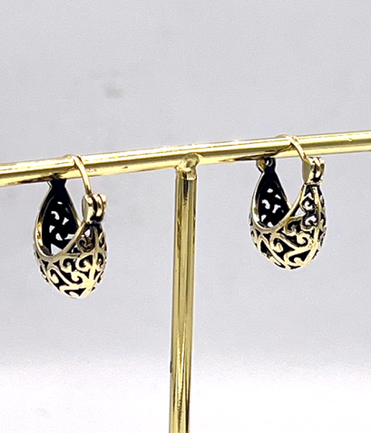 Tribal Basket Hoop Earrings
