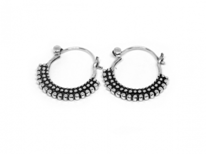 &quot; Tribal Dotted Hoop Earrings&quot;